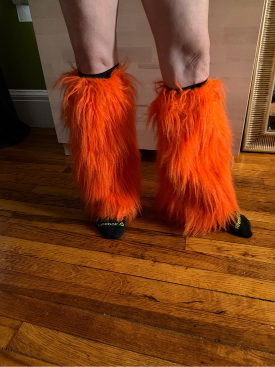 Other - Orange Faux Fur Leg Warmers -   Costume Accessory